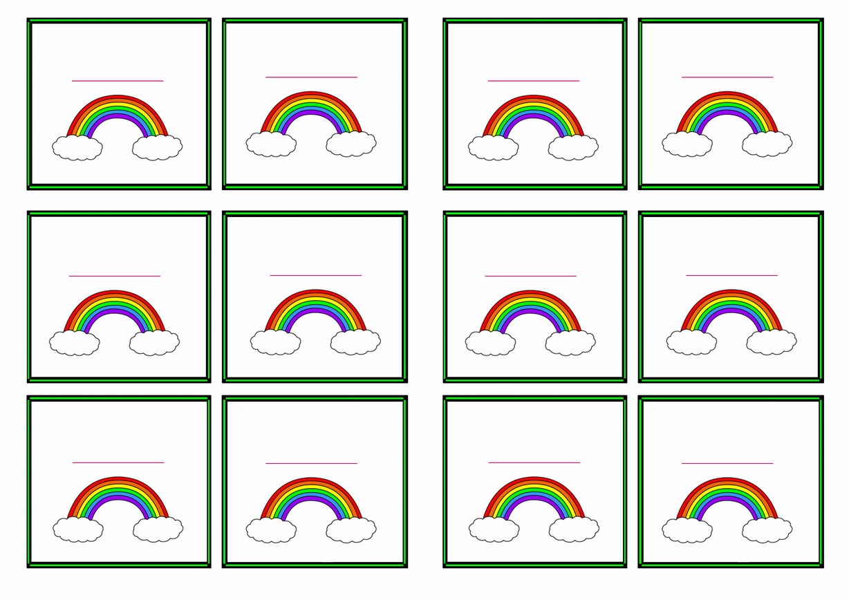 Rainbow Name Tags Free Printable Free Printable Templates