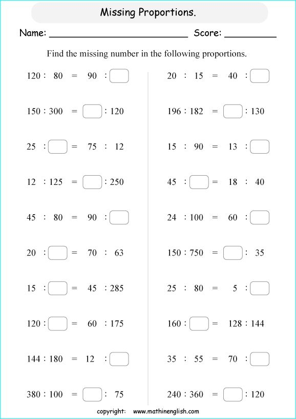 Ratio Grade 6 Worksheets Ratio Grade 6 Worksheets