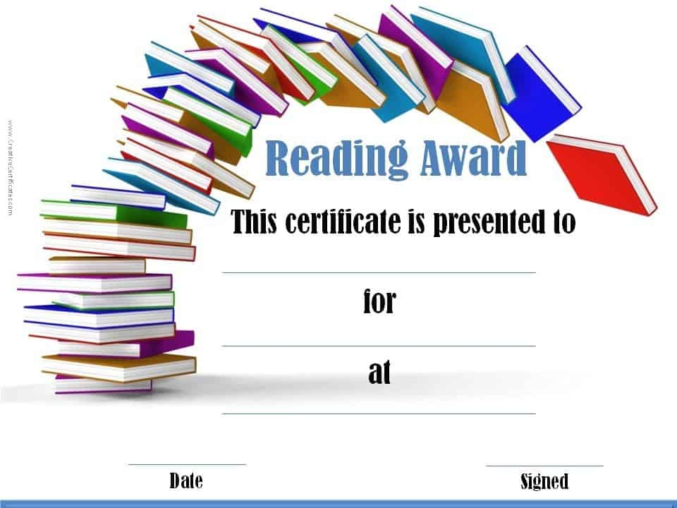 Reading Awards And Certificate Templates Free Customizable Reading Awards And Certificate Templates Free Customizable