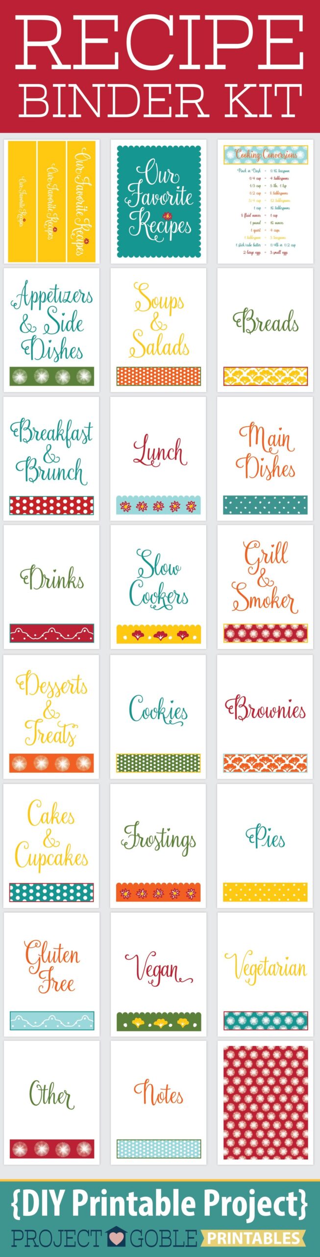 Diy Recipe Binder Free Printables