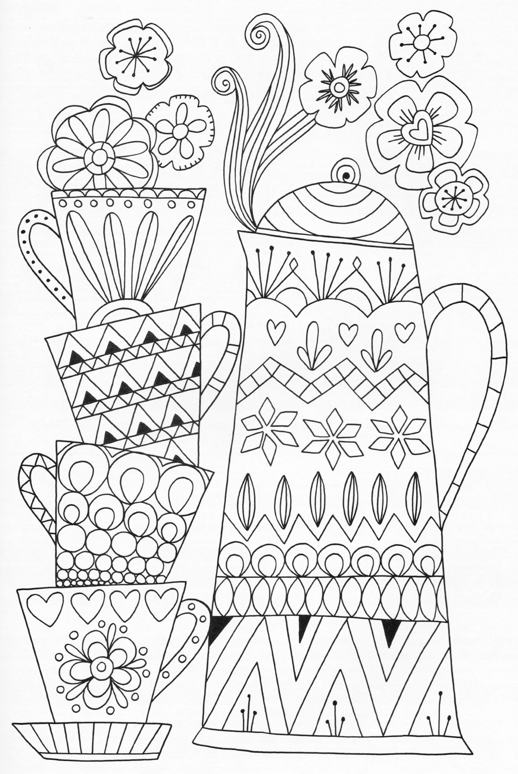 Free Printable Adult Coloring Page Folk Art Free Printable Adult Coloring Page Folk Art
