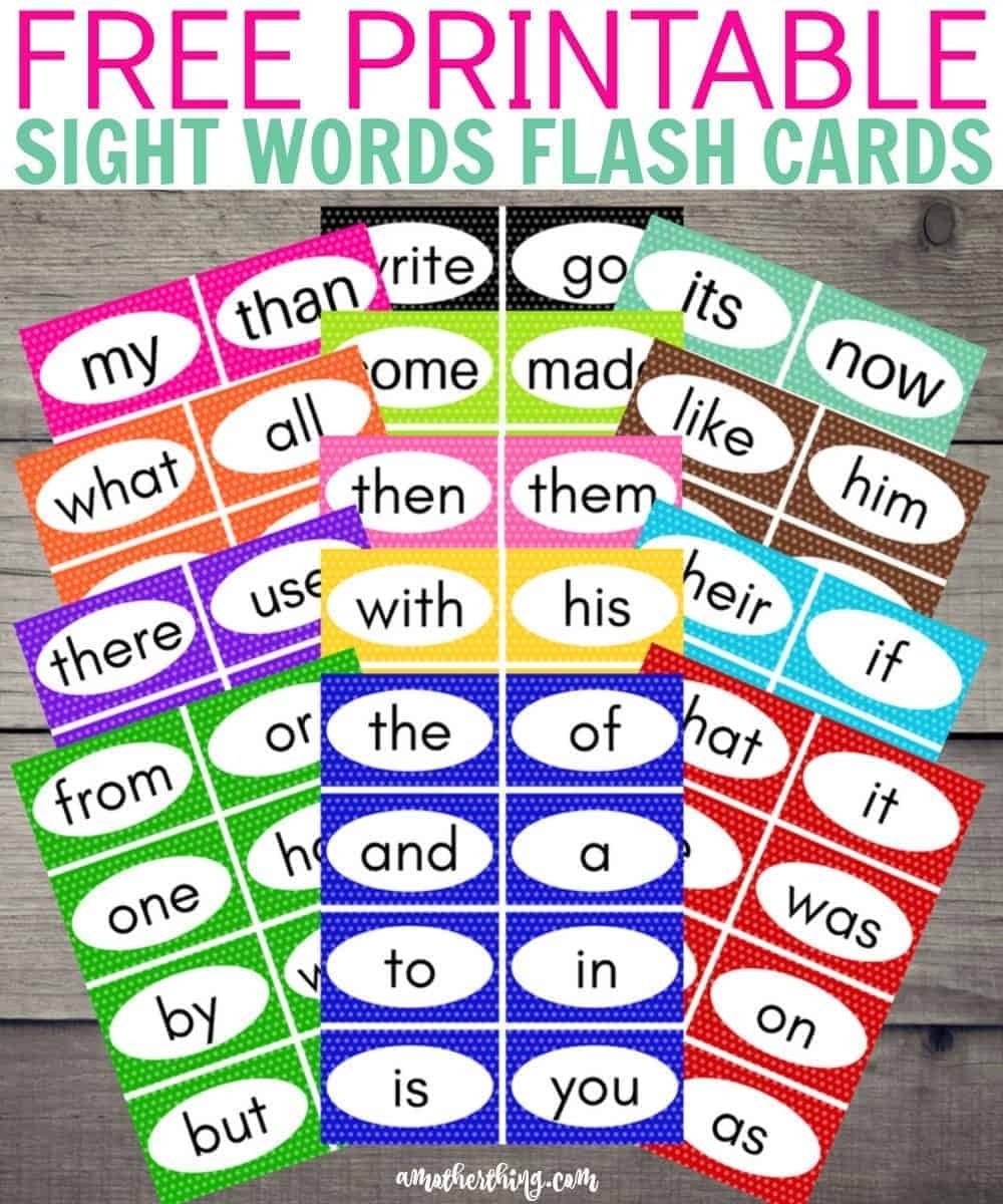 Sight Word Printable Flashcards Sight Word Printable Flashcards