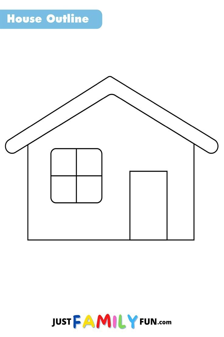 Simple House Outline Template Free Printable For Kids