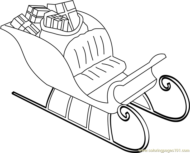Printable Sleigh To Color