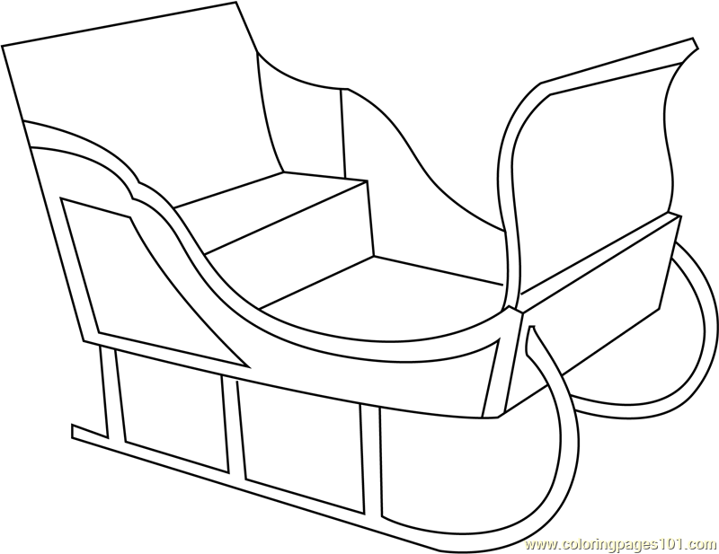 Sleigh Coloring Pages Printable Coloring Pages