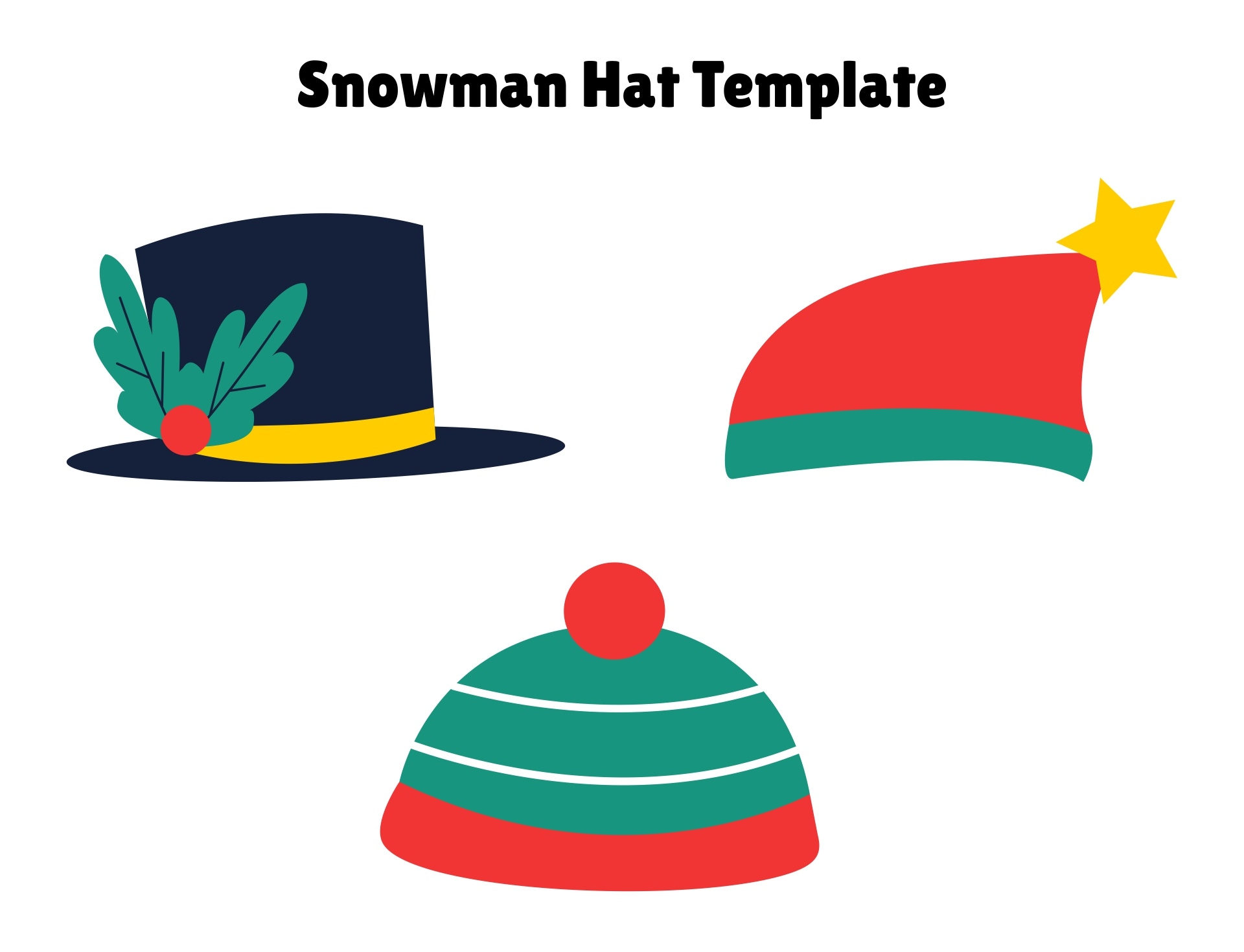 Snowman Hat 10 Free PDF Printables Printablee