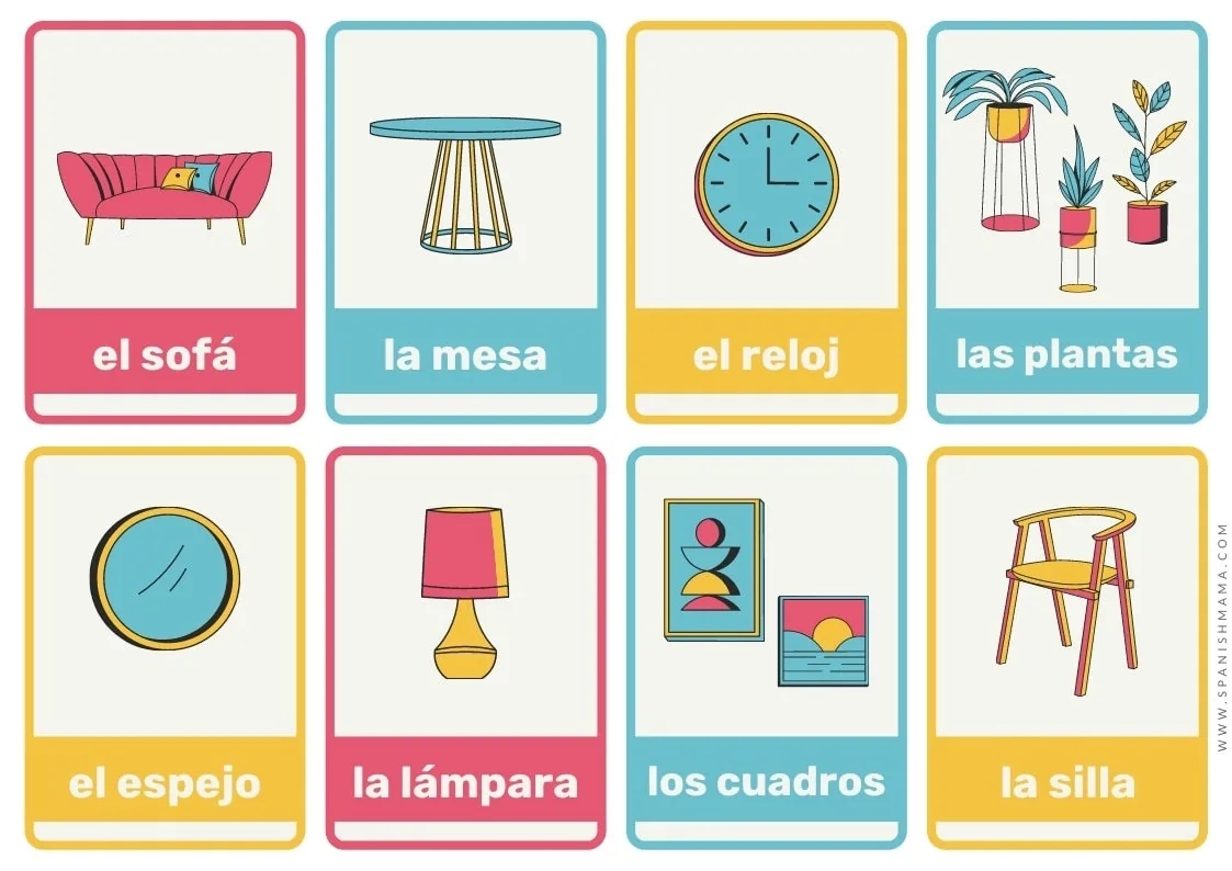 Spanish To English Flashcards With Pictures Printable Free