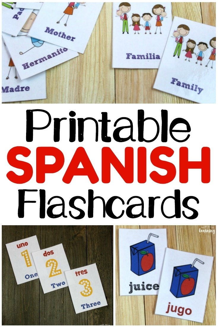 Spanish To English Flashcards With Pictures Printable Free