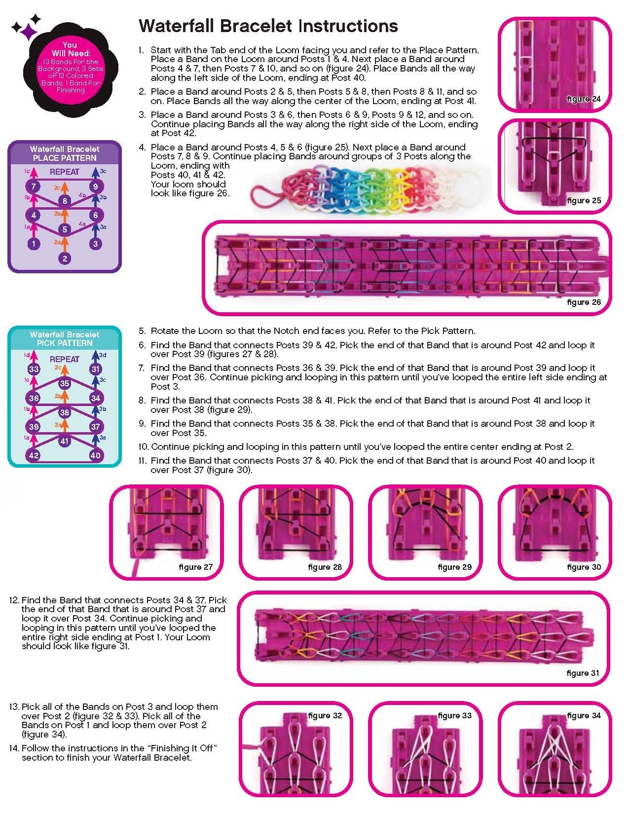 Step By Step Printable Rainbow Loom Patterns With Your Hands