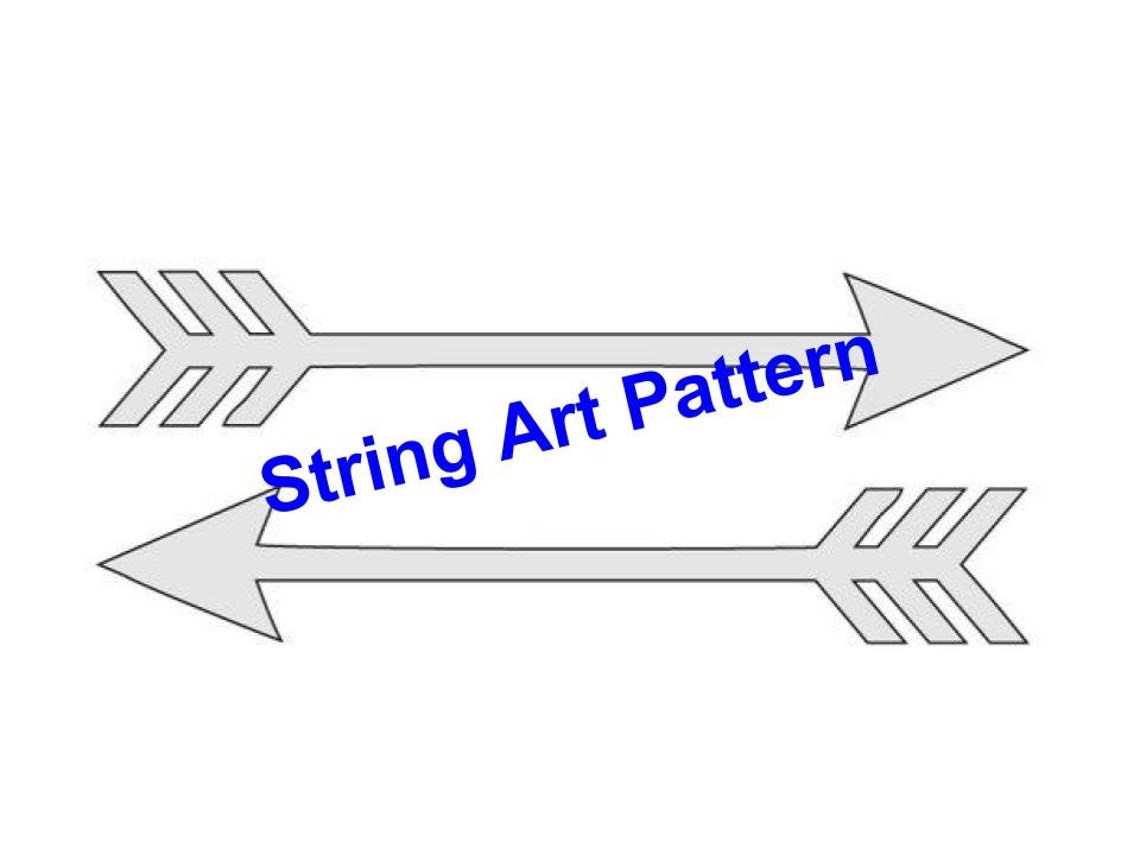 String Art Pattern Arrow String Art DIY Arrow String Art Etsy