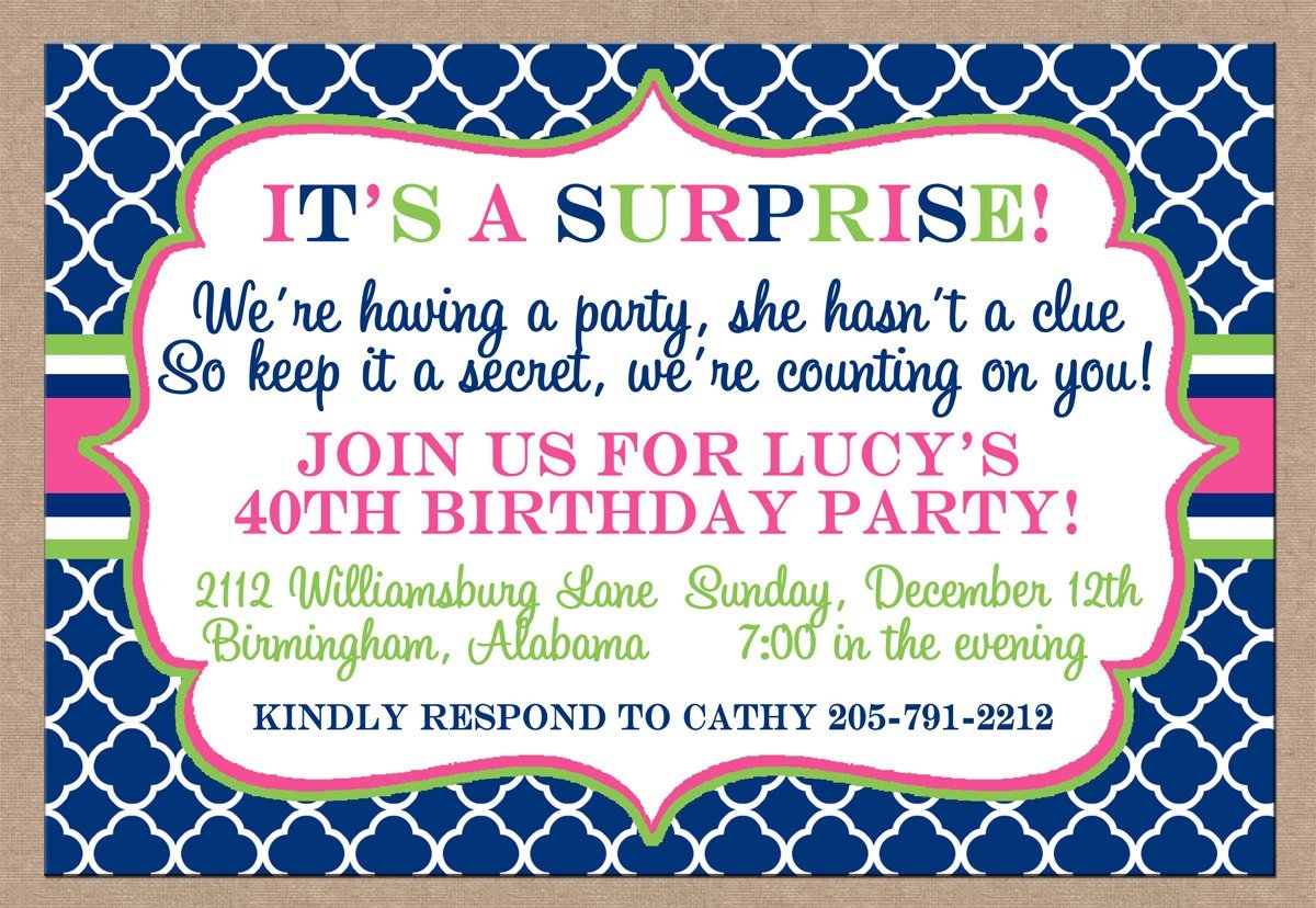 Surprise Birthday Party Invitations Templates Download Hundreds FREE 