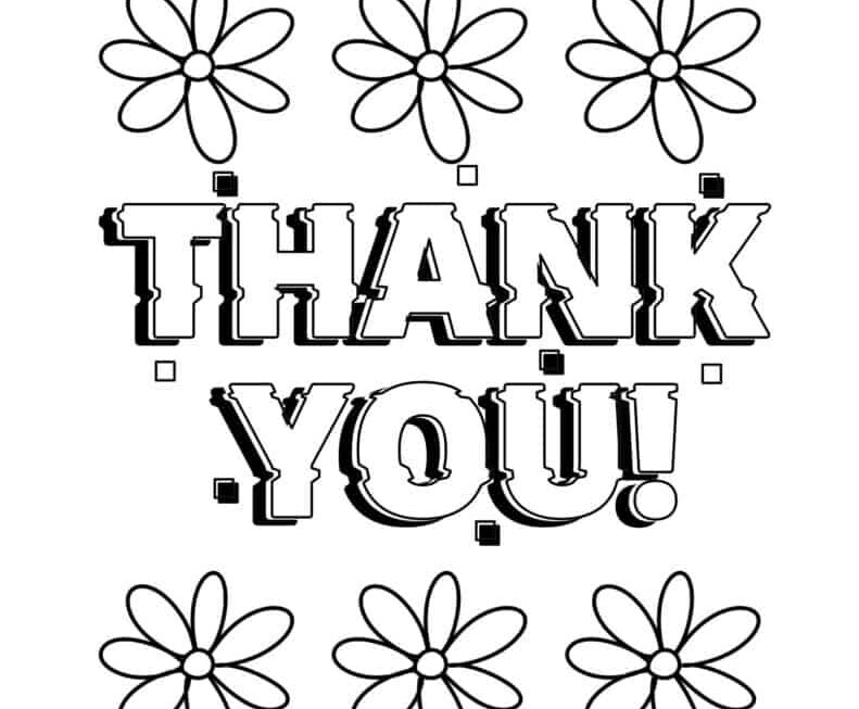 Thank You Coloring Pages Free Printables