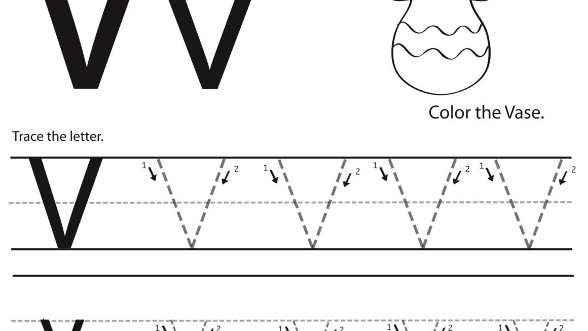 Tracing Letter V Worksheets Letter Tracing Worksheets