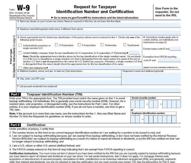 W 9 Vs 1099 IRS Forms Differences And When To Use Them