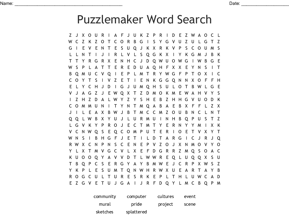 Free Printable Word Search Maker Free Printable Word Search Maker