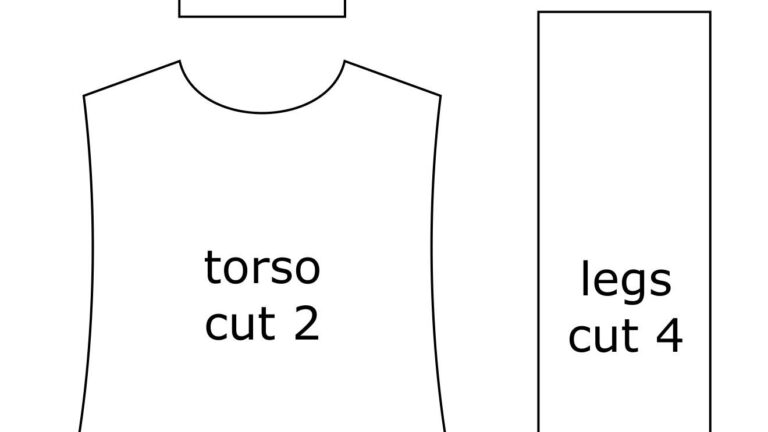 Used Rags Template Printable Simple Rag Doll Pattern - Printable Free Templates