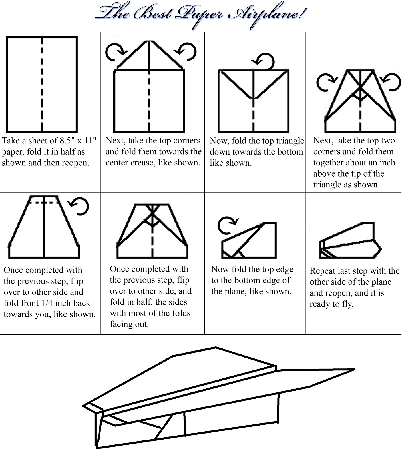 Free Printable Paper Airplane Patterns Free Printable Paper Airplane Patterns