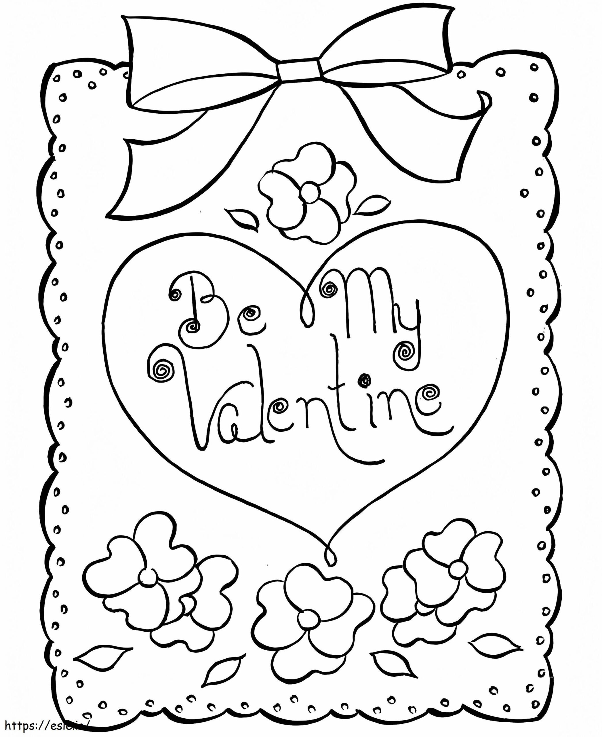 Free Printable Valentine Card Coloring Page Free Printable Valentine Card Coloring Page