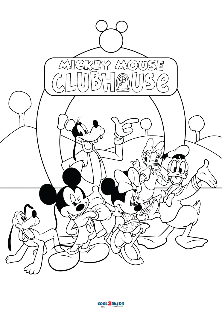 Mickey Mouse Clubhouse Colouring Pages Printable Mickey Mouse Clubhouse Colouring Pages Printable