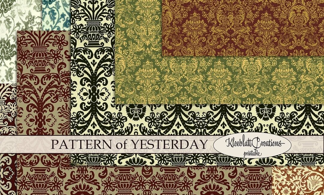 Printable Antique Papers Vintage Fabric Textures Brocade Printable