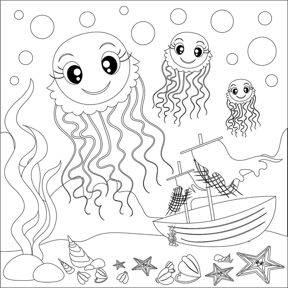 Printable Sea Creatures Coloring Pages 2025 