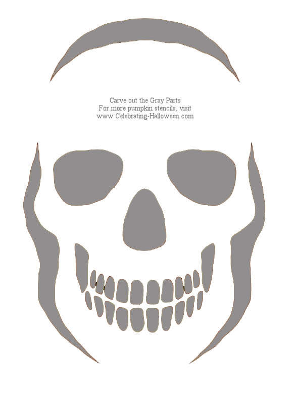 Printable Skull Pumpkin Stencil Printable Skull Pumpkin Stencil