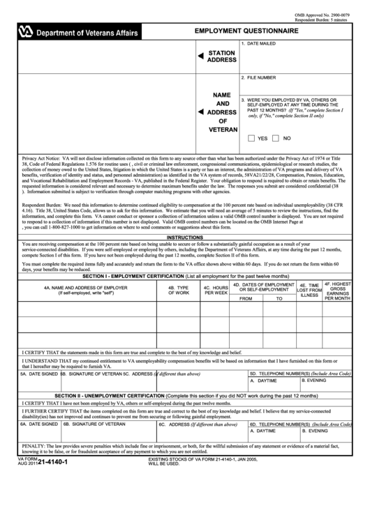 Printable Va Form 21 4140 Printable Form 2024 Printable Va Form 21 4140 Printable Form 2024