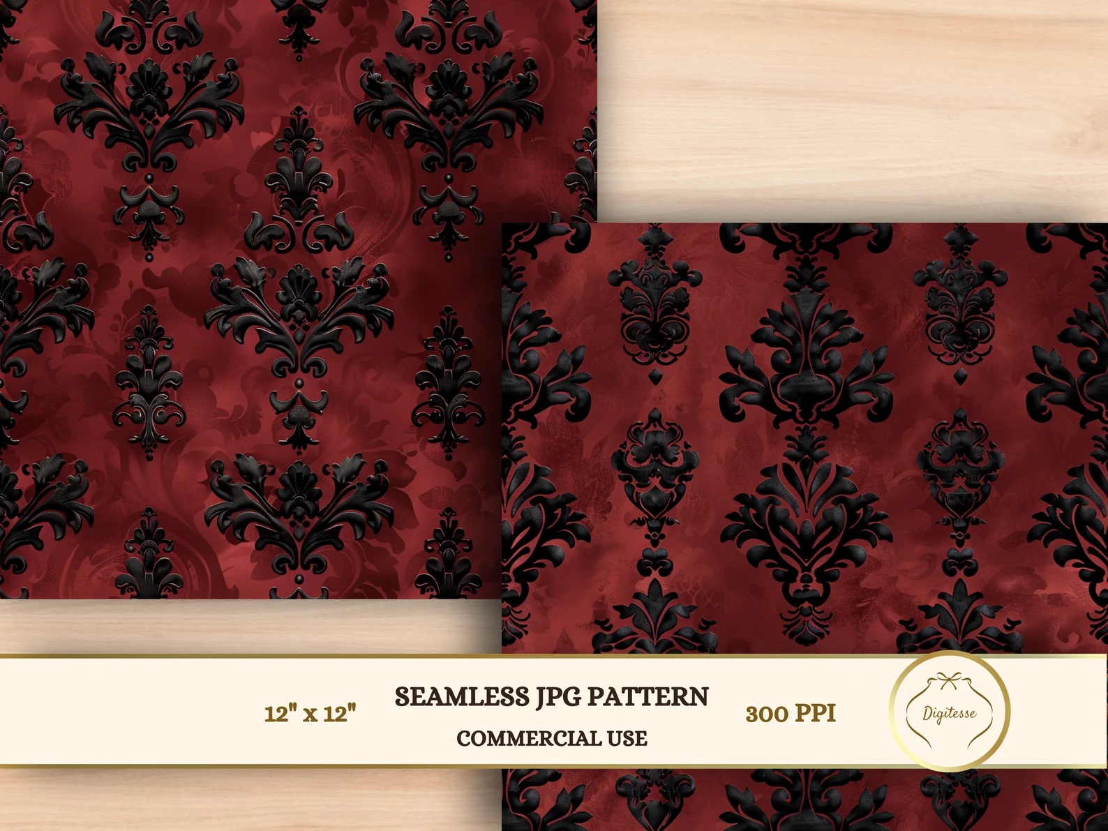 Red And Black Brocade Seamless Pattern Set Vampire Aesthetic Brocade Red And Black Brocade Seamless Pattern Set Vampire Aesthetic Brocade