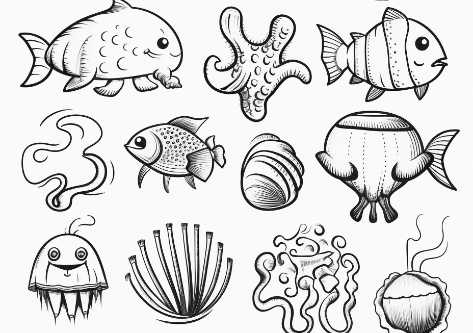 Sea Animals Coloring Pages Free Printable