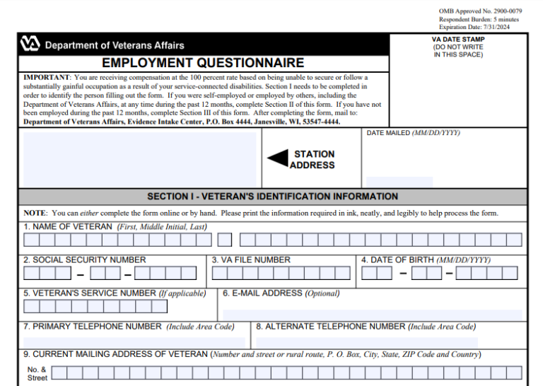VA Form 21 4140 Printable VA Form VA Form 21 4140 Printable VA Form